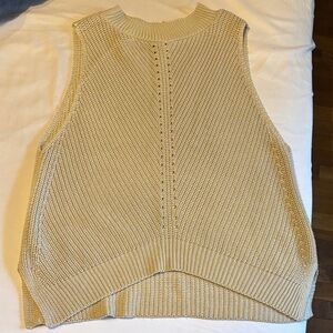 Miami Knit Sweater Vest in Cream